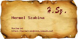 Hermel Szabina névjegykártya